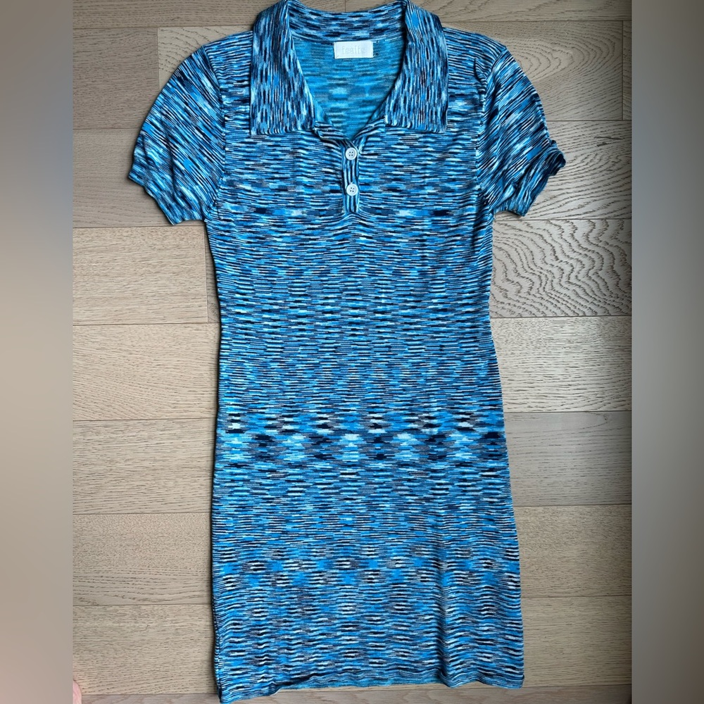 Isalis blue short-sleeve dress, size S. - Picture 2 of 7
